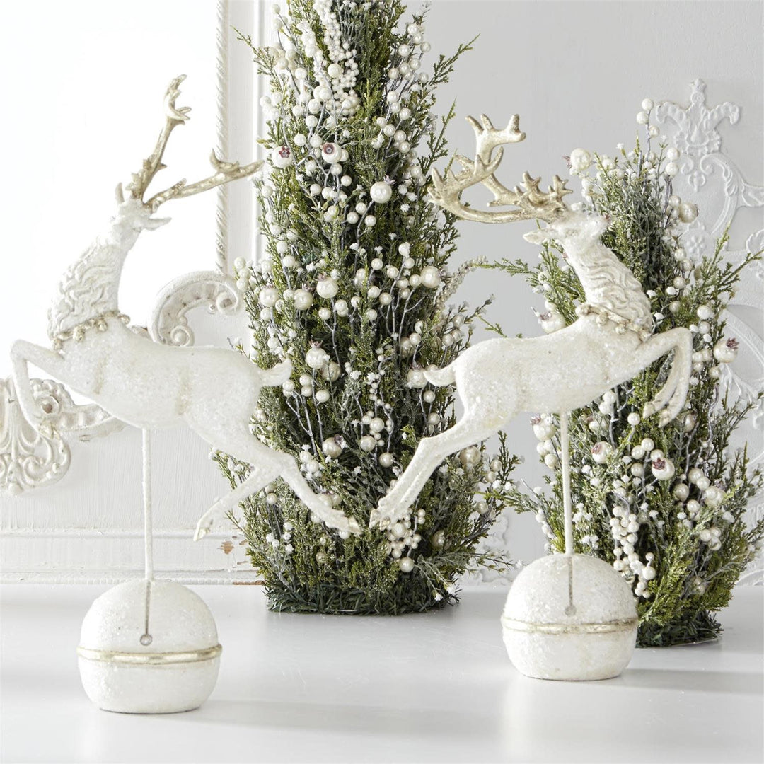 White Reindeers Silver Antlers Spin