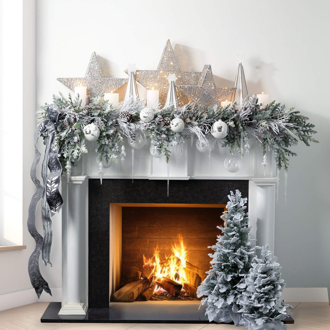 White Silver Noel Ornaments