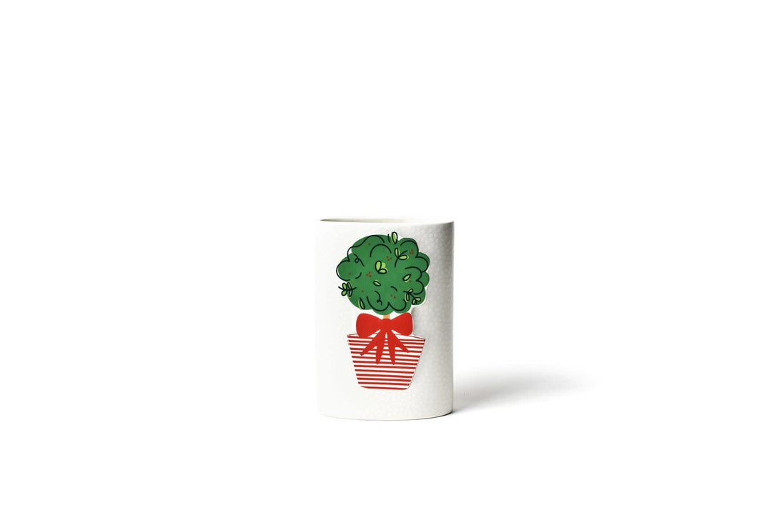 White Small Dot Mini Oval Vase
