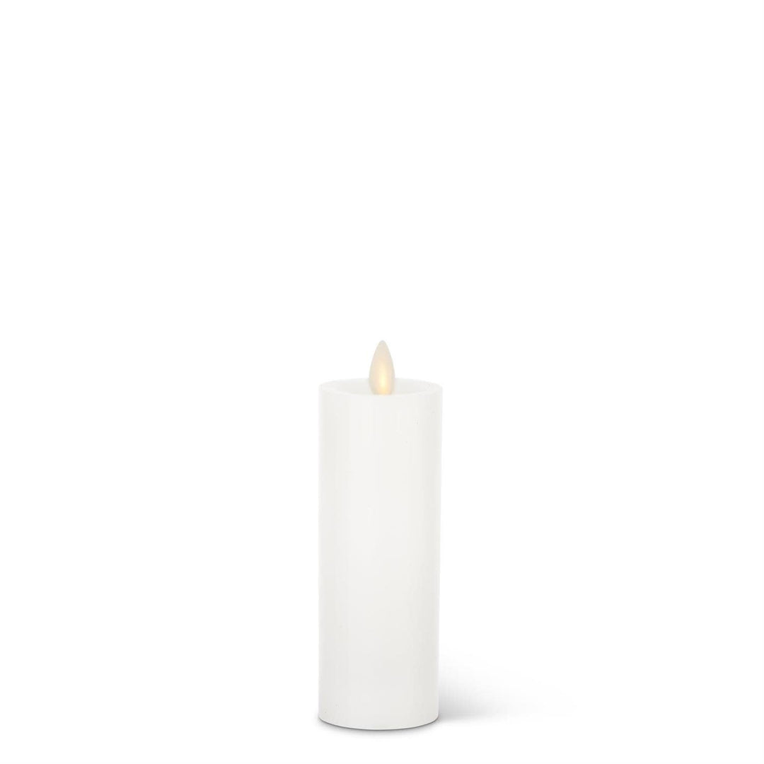 White Wax Luminara Slim Indoor Pillar Candles