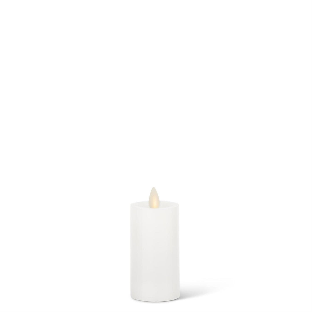White Wax Luminara Slim Indoor Pillar Candles