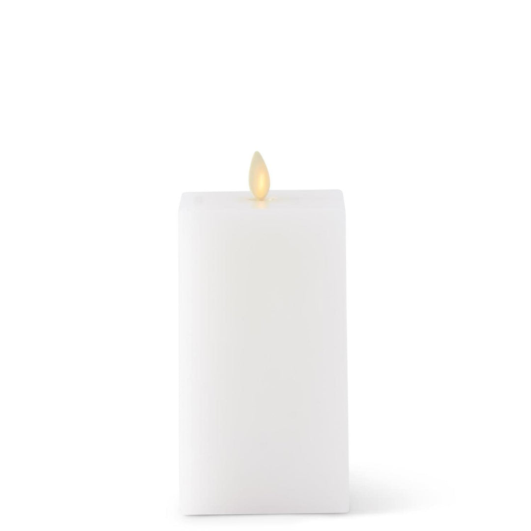 White Wax Luminara Small Indoor Square Candles