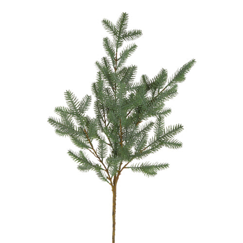 36-inch green foam pine spray with realistic needles and brown stem against a white background.