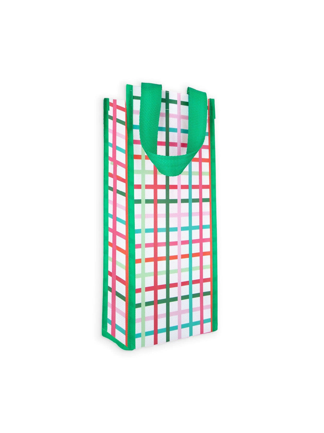 Wine Bag Festive Plaid