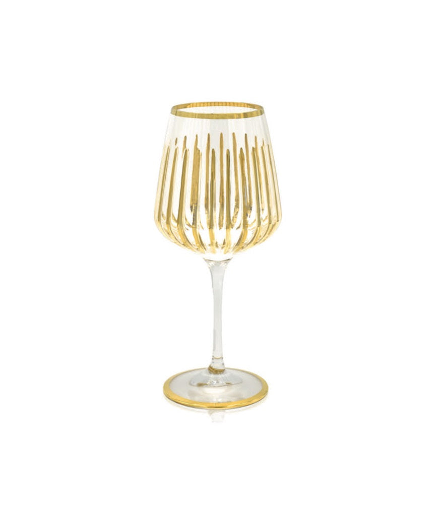 Round gold glass coaster with a smooth reflective surface.