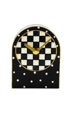 Courtly Check & Dot Clock