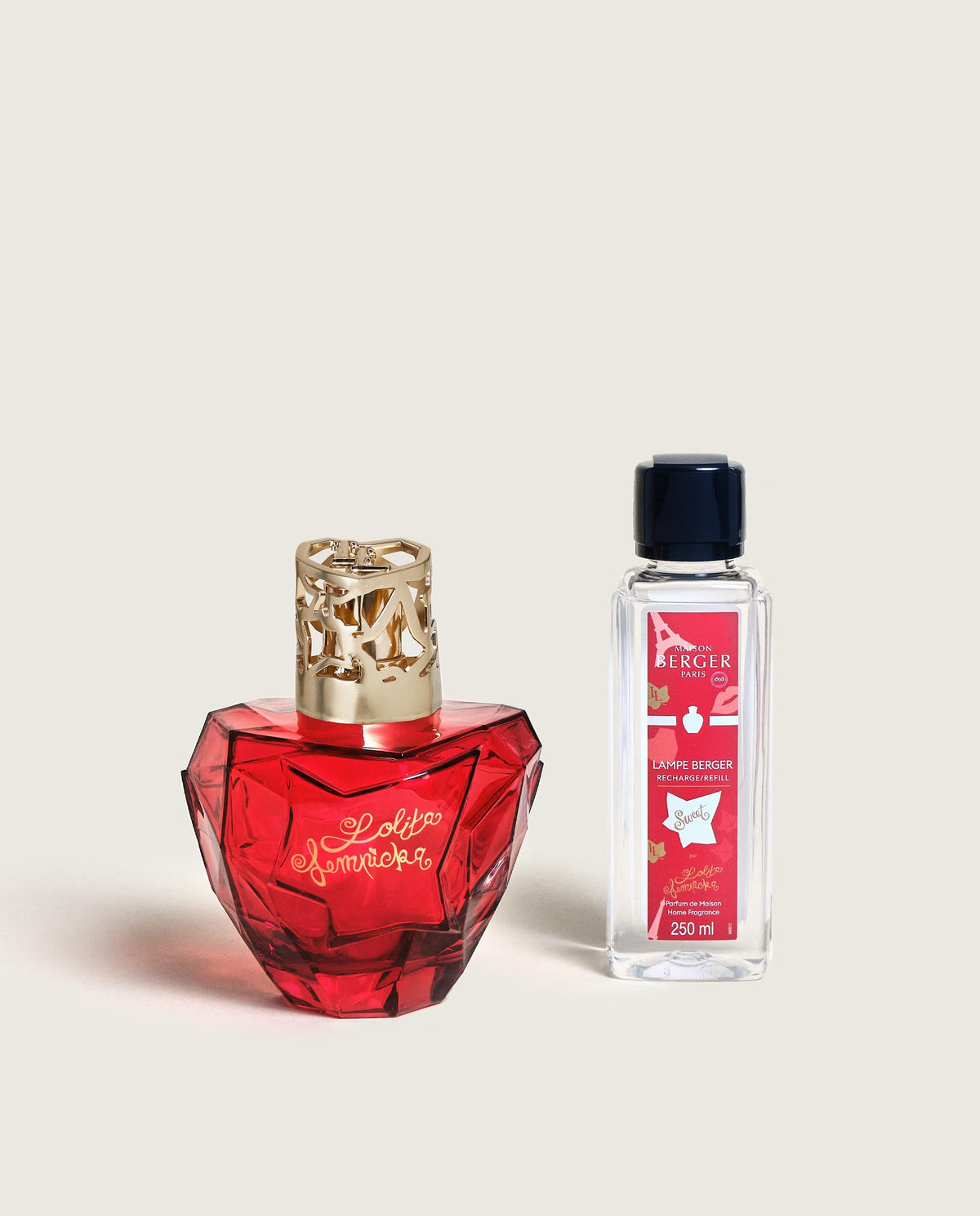 Lolita Lempicka Sweet fragrance lamp with cherry rose notes in white ceramic diffuser