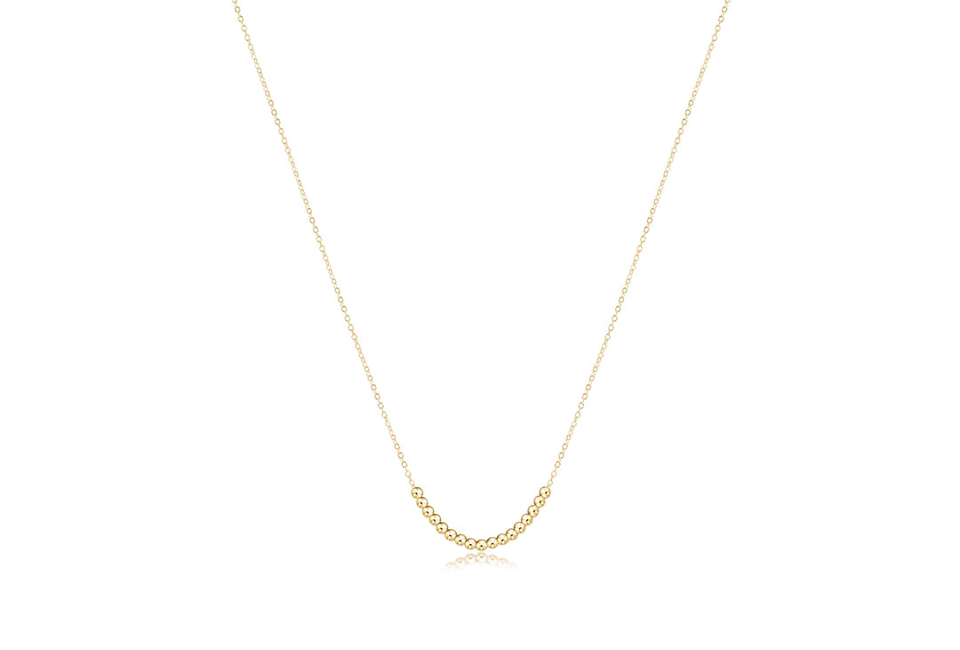 16" Necklace Gold Classic Beaded Bliss - 2.5mm Gold