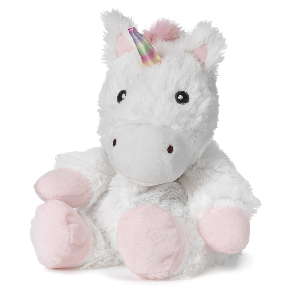 White Unicorn Warmie plush with lavender scent