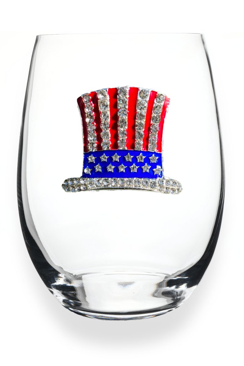 Jeweled Stemless Wine Glass