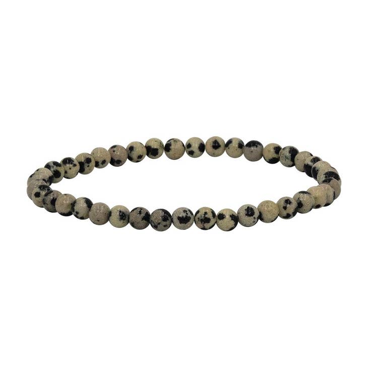 Classic 4mm gemstone beaded bracelet in a simple strand style.