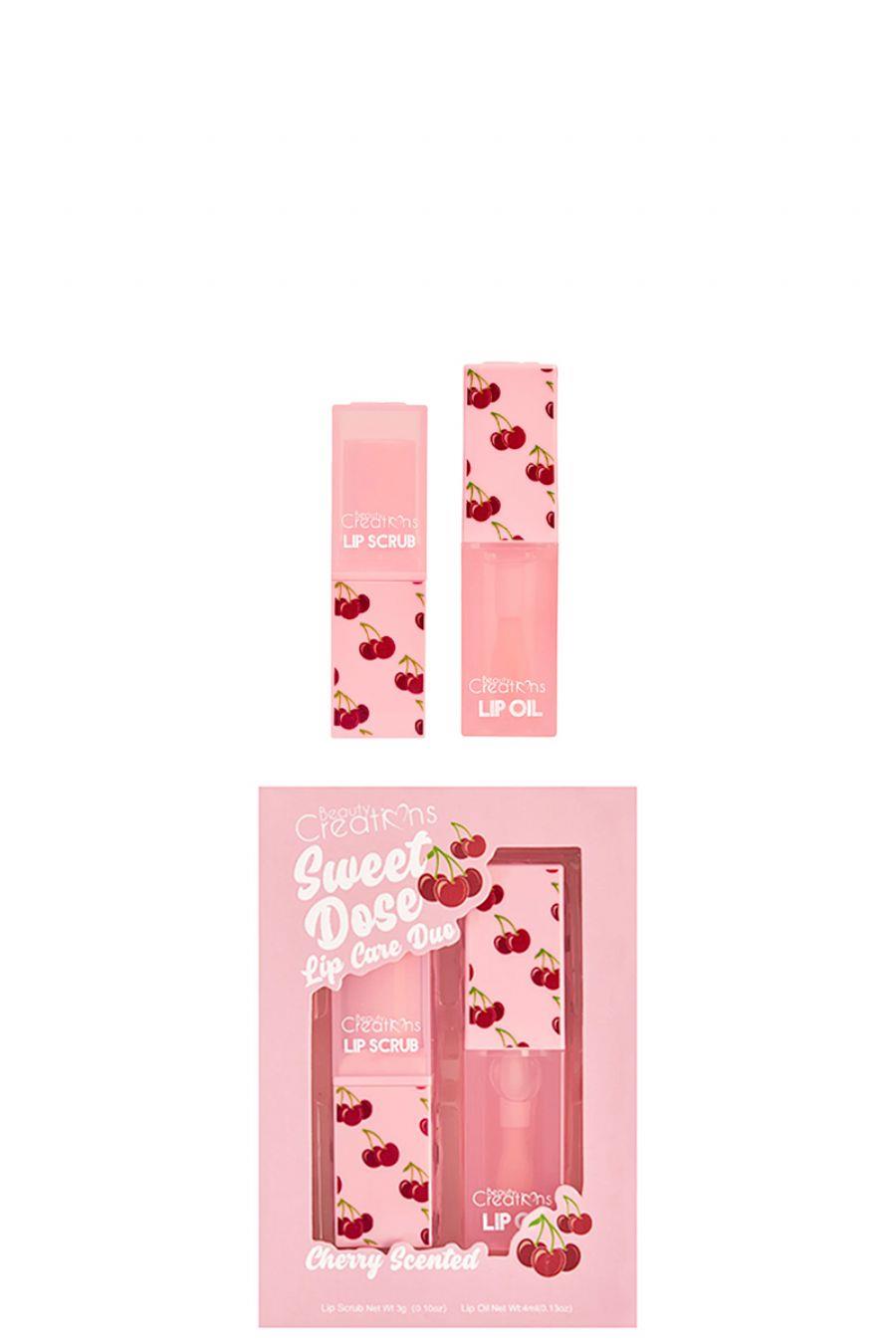 Scented Sweet Dose Lip Care Set featuring a tube with pink packaging.