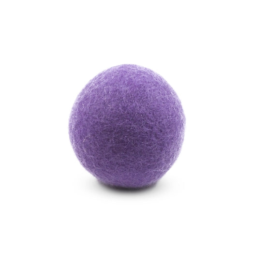 Single white eco dryer ball with smooth rounded shape