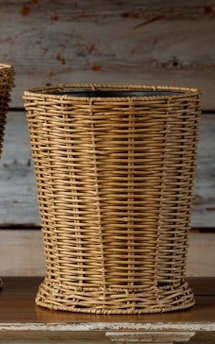 Poly Weave Field Flower Bucket in natural woven texture with a tapered cylindrical silhouette.