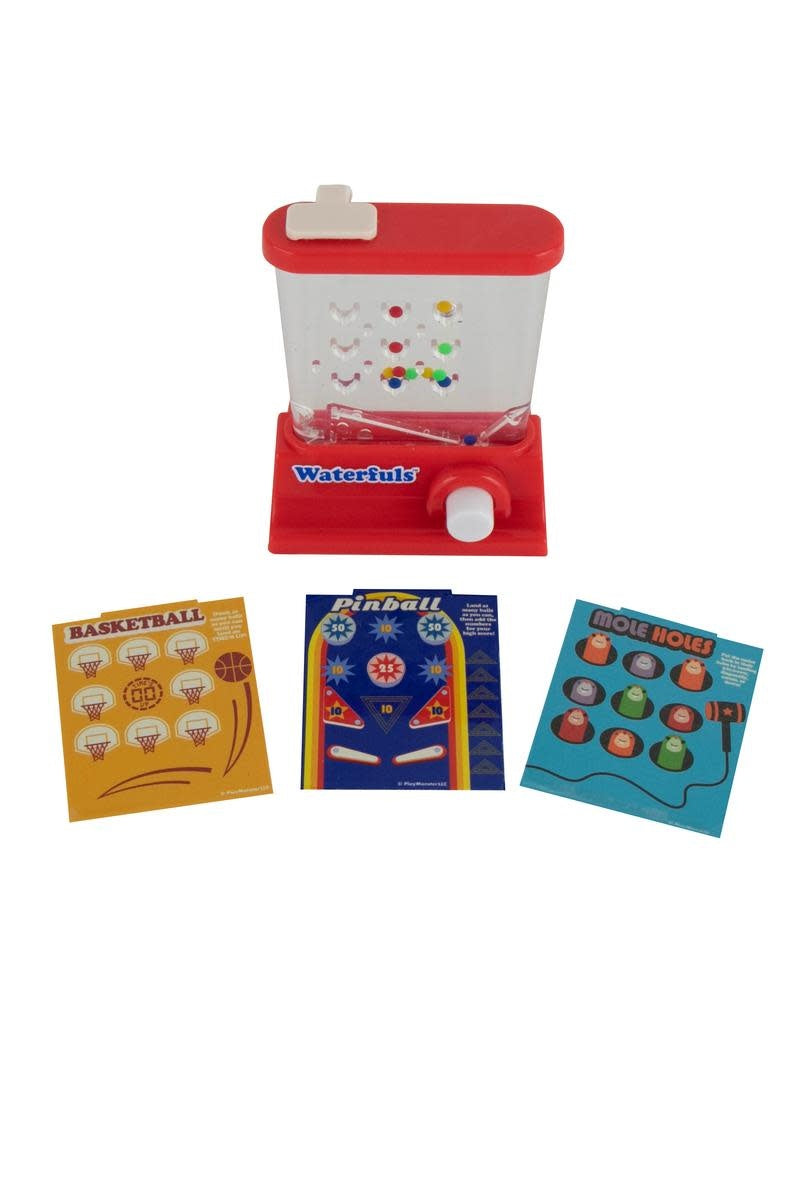 World's Smallest Waterfuls game with double-sided cards in a compact base.