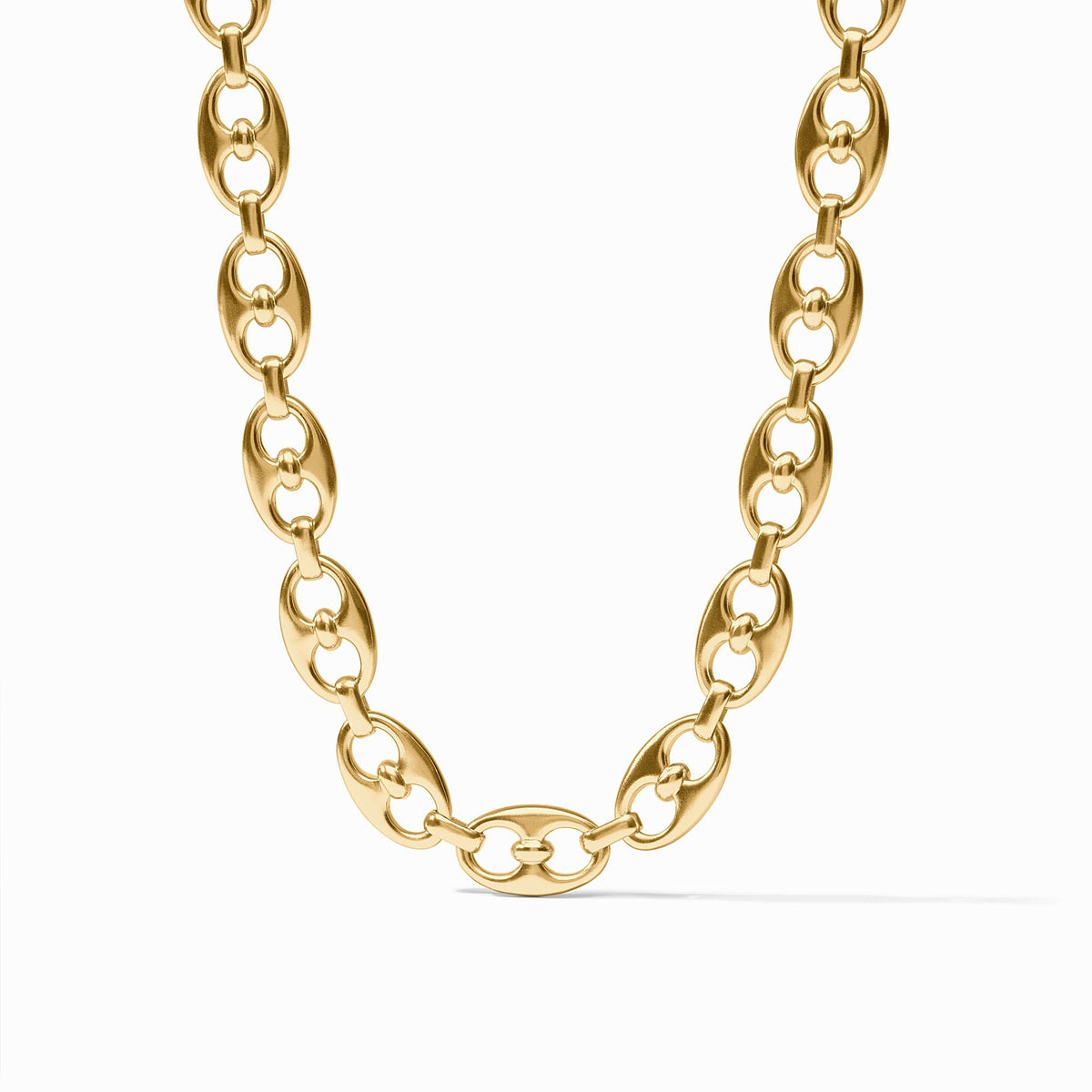 Adjustable Laguna Link necklace in silver-toned metal with a toggle clasp.