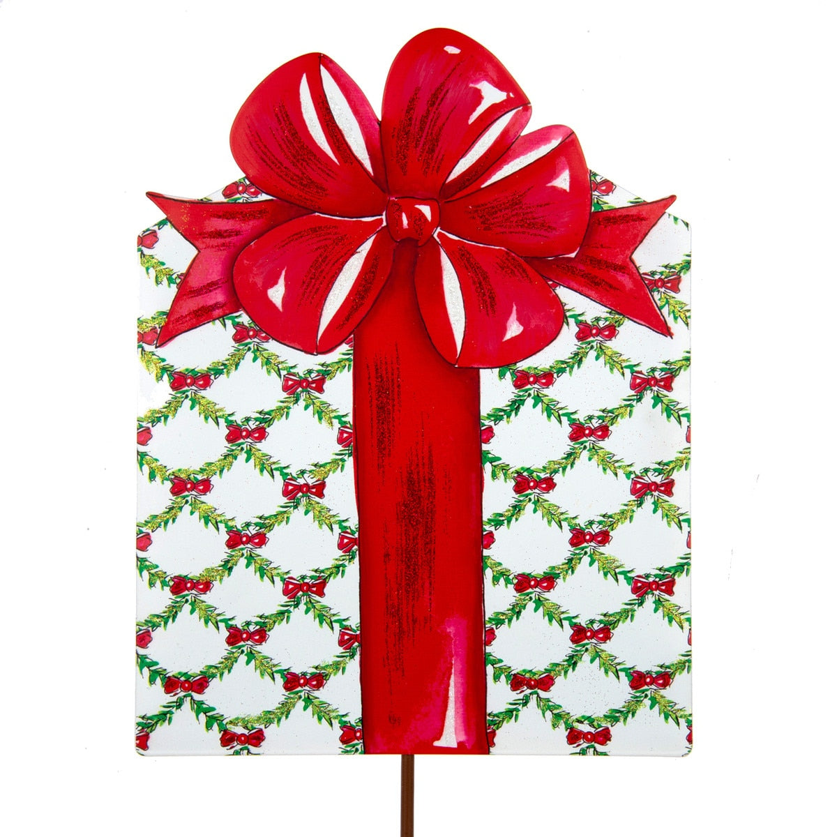 Beck's Traditional Package beer stake with dimensions 10 by .5 by 12 inches designed for hanging or easel display.
