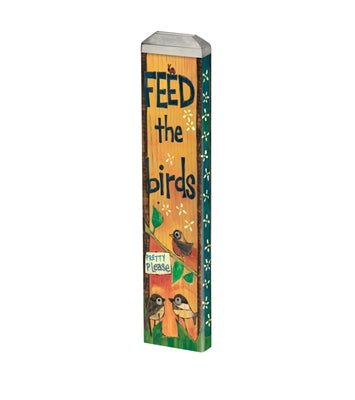 Mini art pole measuring 13 inches with a rectangular cross-section.
