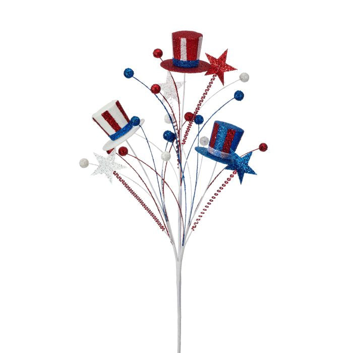 28” Uncle Sam Glitter Hats X3 Spray