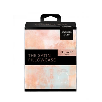 Satin pillowcase in a soft neutral tone with smooth texture