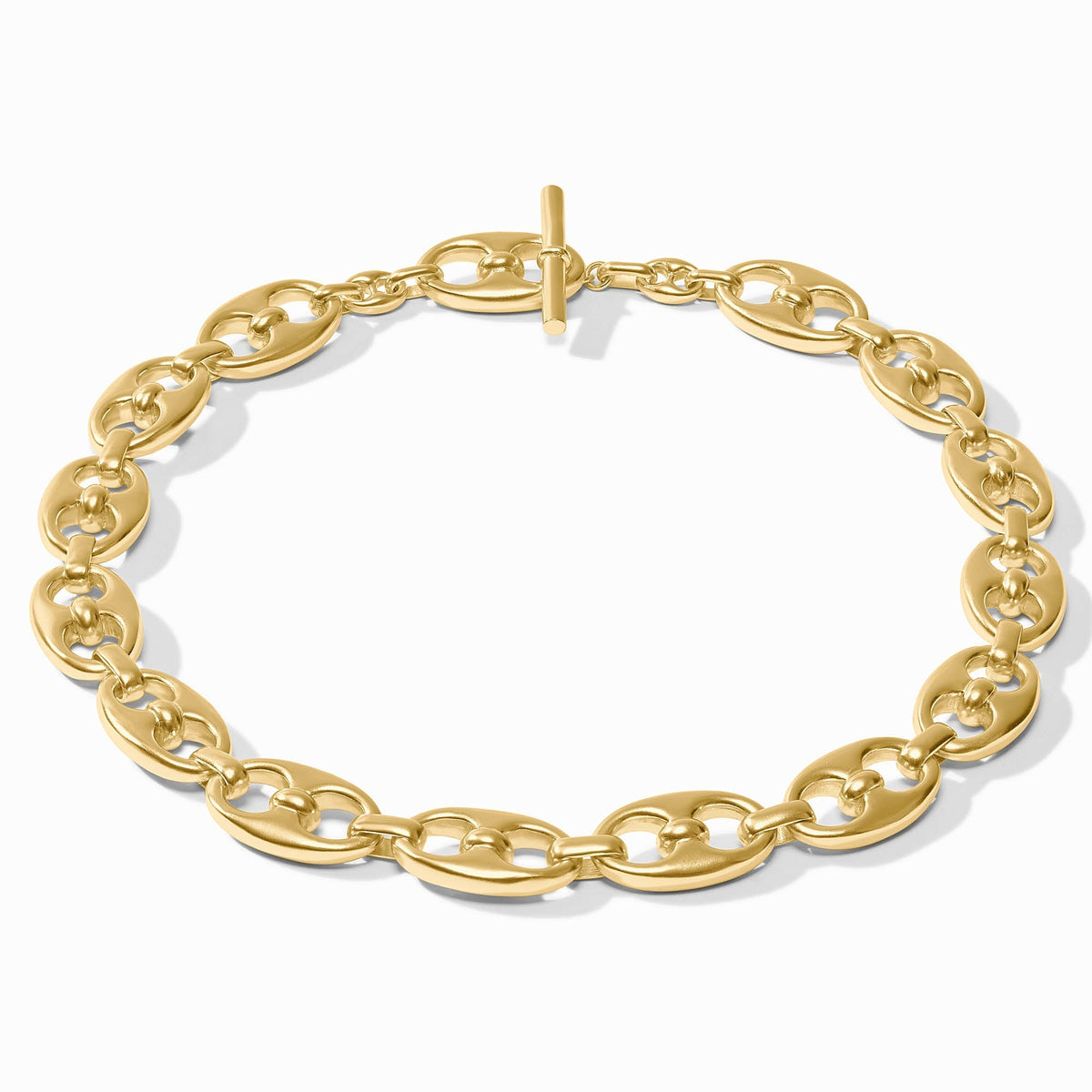 Adjustable silver-toned Laguna Link necklace with toggle clasp