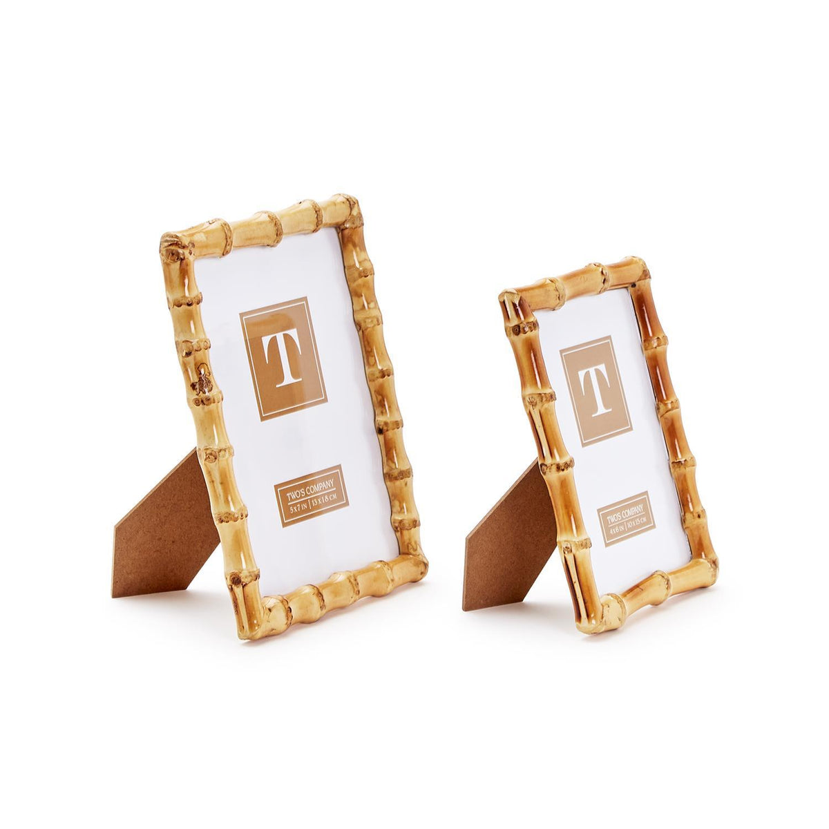 Blonde bamboo photo frame with a natural wood grain finish.