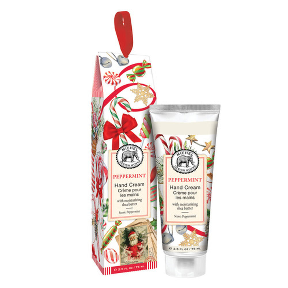 Front view of a white Hand Cream tube with black text labeling it as 2.5 oz.