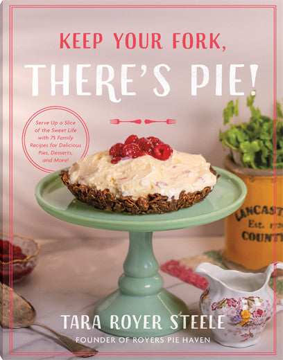 Bottle of Keep Your Fork There's Pie BBQ Chicken Pizza savory pie with golden crust and chicken topping