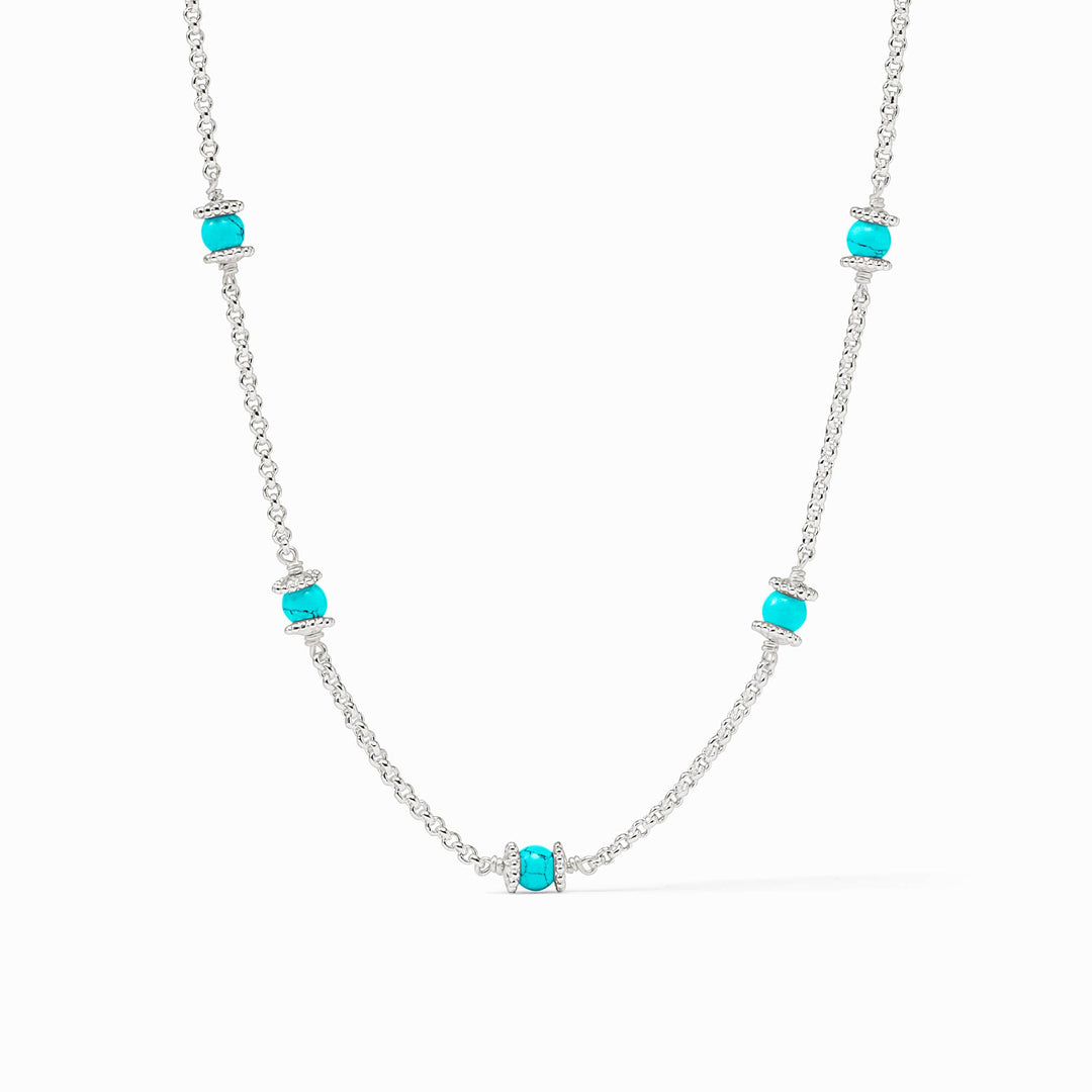 Hydra Delicate Station Necklace Silver