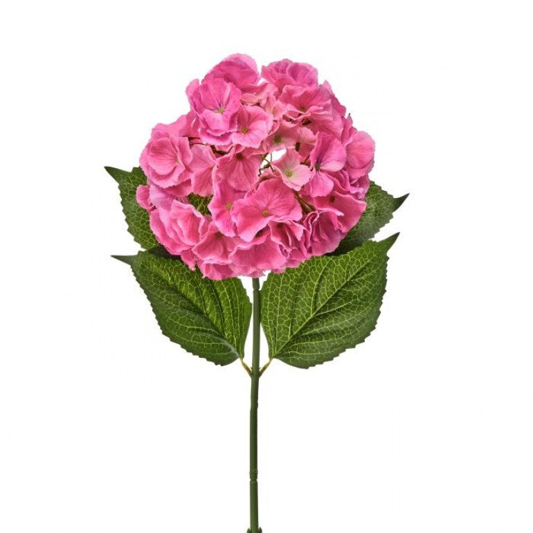 30-inch Natural Touch jumbo hydrangea artificial flower arrangement in soft pink and white blooms.
