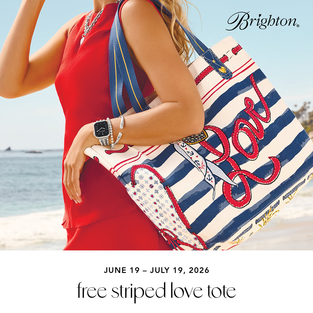 Brighton Striped Love Tote Free Gift with Purchase