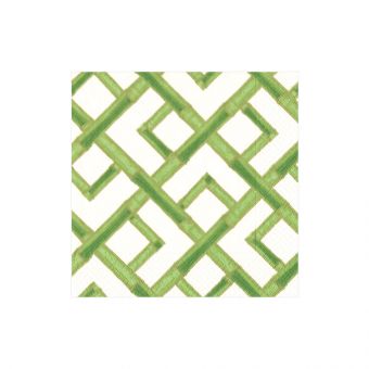Packaged cocktail napkins with printed designs on triple-ply tissue.