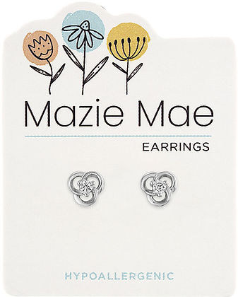 Silver Mazie Mae earring featuring a whimsical silver-tone metal finish with an elegant silhouette.