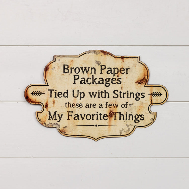 Metal wall sign with a decorative frame design