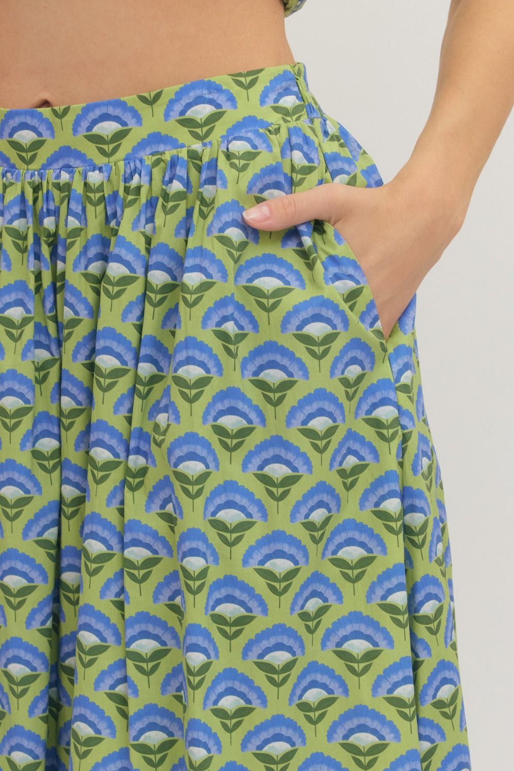 Maxine Floral Print Midi Skirt