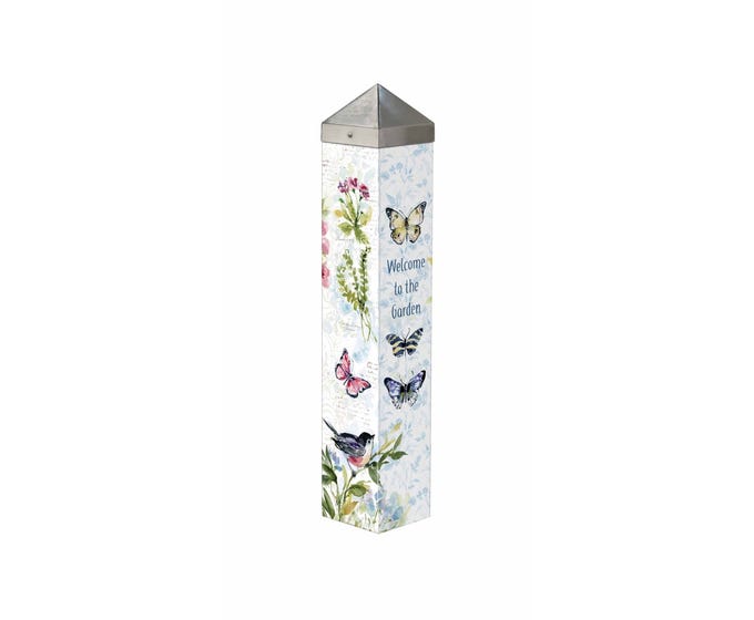 Twenty-inch square art pole with a four-by-four inch cross-section.