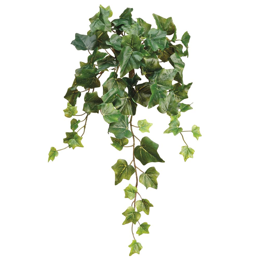 One-piece artificial ivy bush with green leaves on a wire frame.