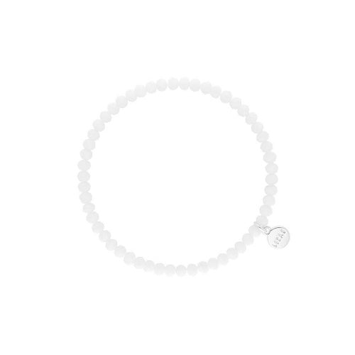 Stretchy bracelet with faceted glass beads in colorful patterns