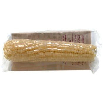 White microwave popcorn cobs in a clear bag with visible kernels