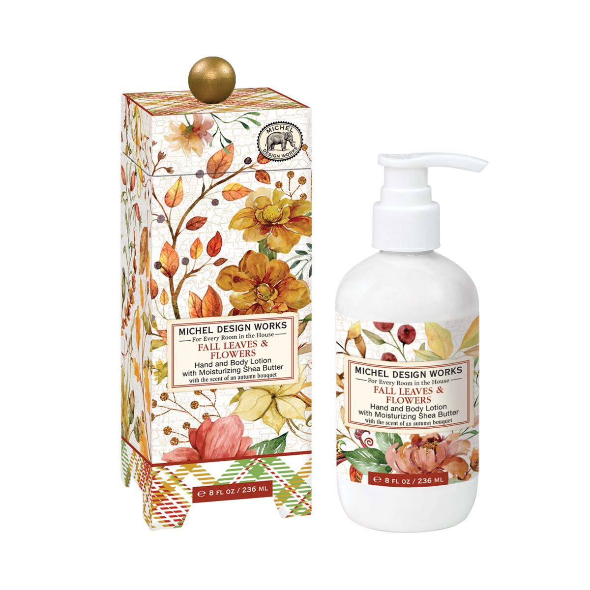 8 fl oz hand lotion bottle with aromatic peony scent