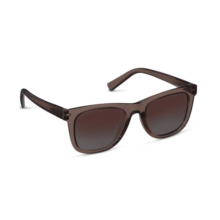 Harbor Bifocal Sun glasses with a translucent warm gray polycarbonate frame and gradient lenses.