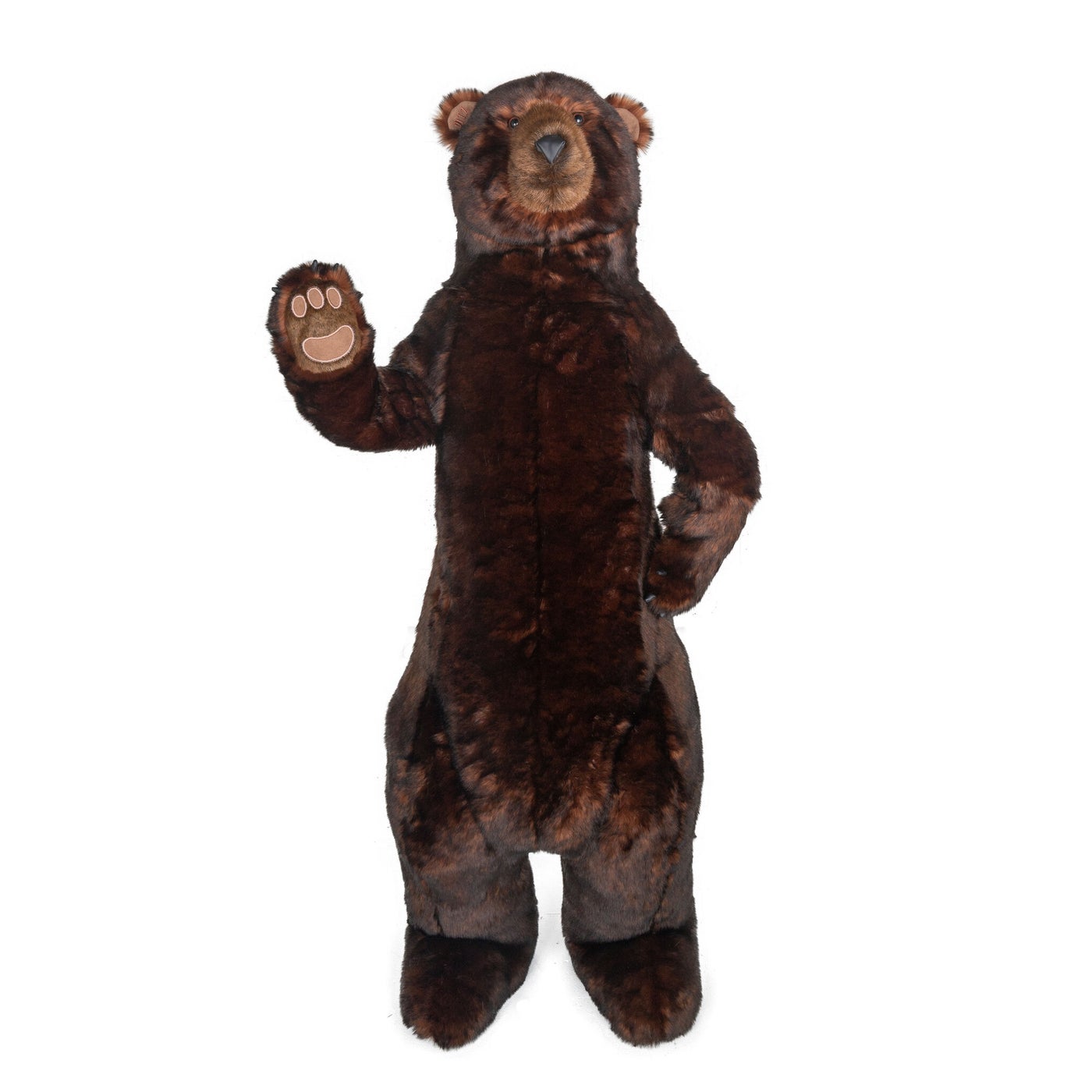 Standing cinnamon-colored bear figurine with a rounded silhouette.