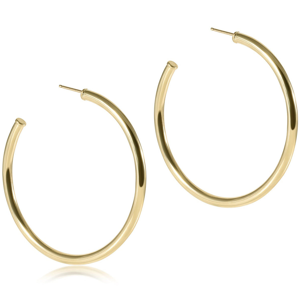Round gold-filled hoop earring with a smooth finish