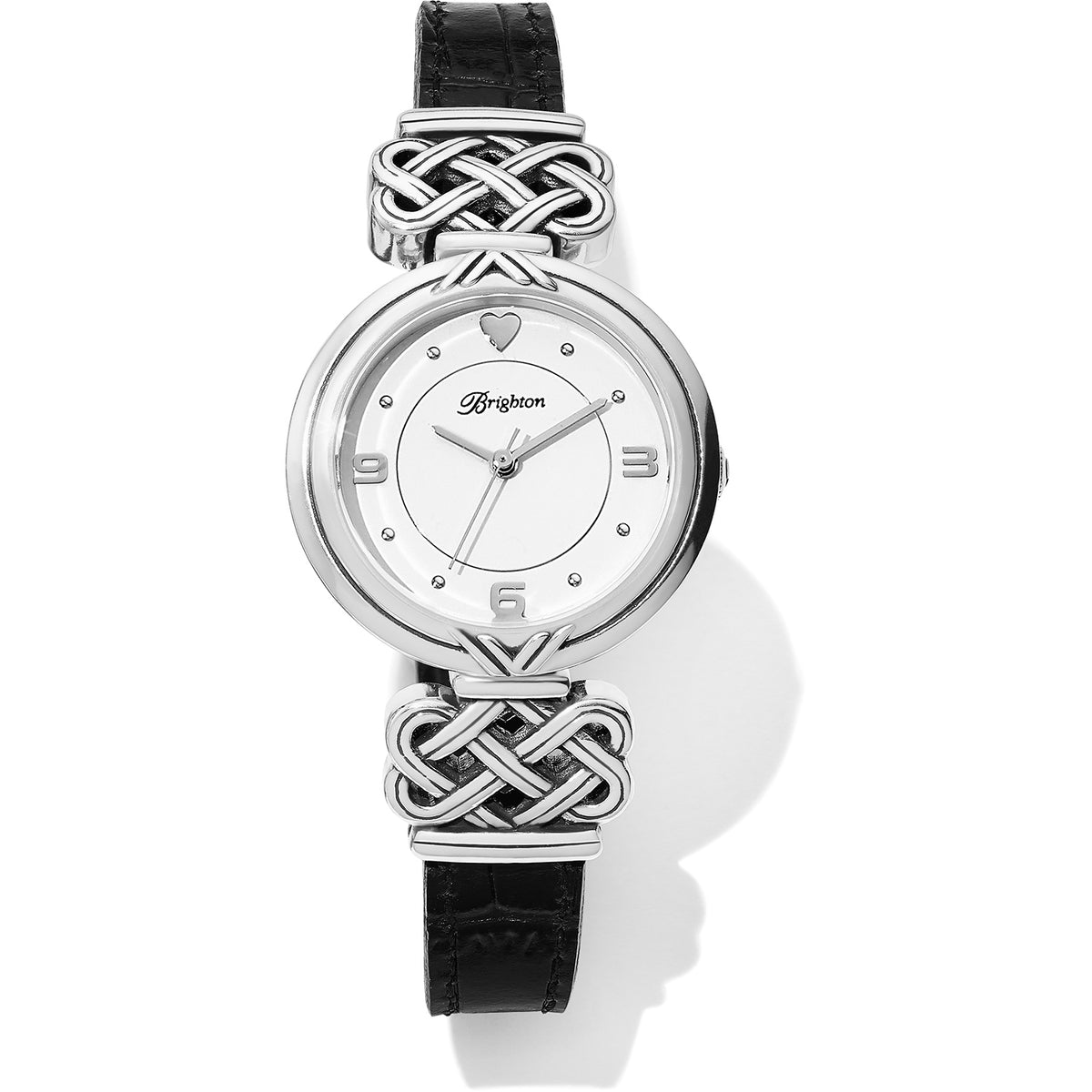 Brown reversible watch with black strap, buckle closure, and round face.