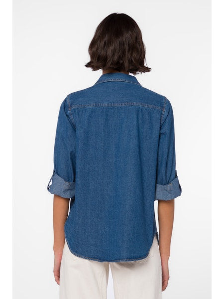 Talma Rolled Tab Sleeve Denim Shirt