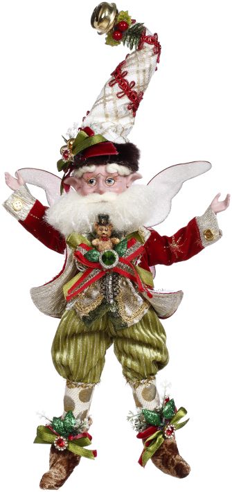 Small 11-inch teddy bear fairy doll with wings in soft pastel colors