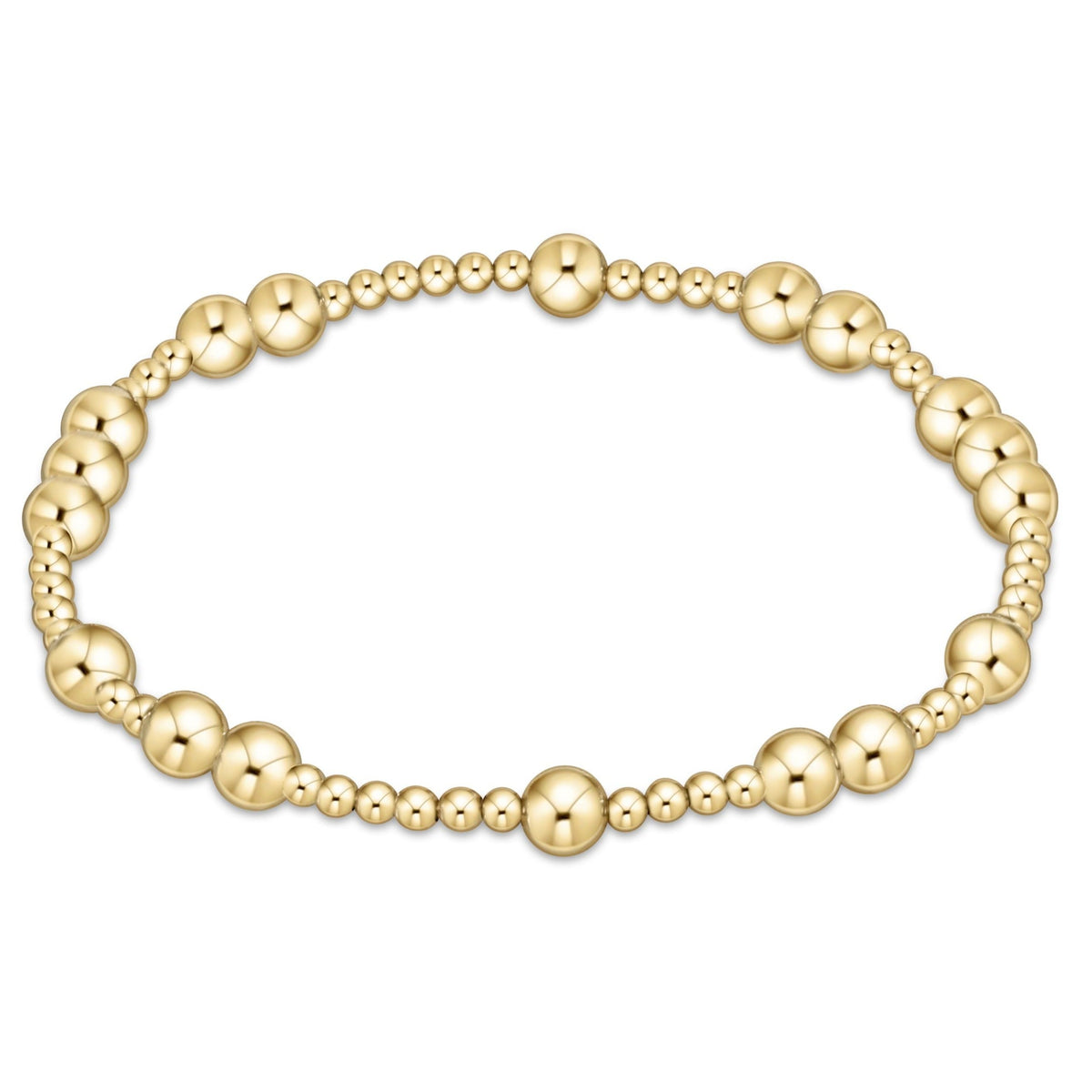 Enewton Hope Unwritten bracelet featuring alternating 2.5mm and 5mm 14kt gold-filled beads.