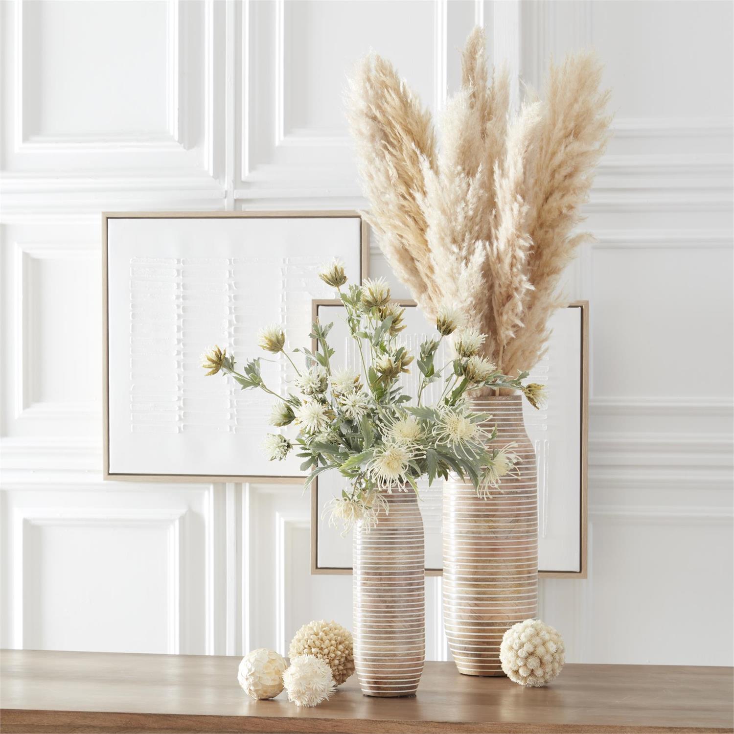 Handcrafted abstract plaster wall art in a PS frame with MDF backing.