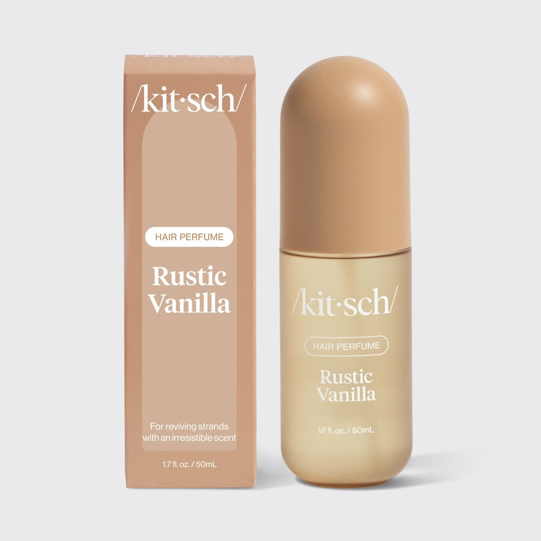 Bottle of Rustic Vanilla Hair Perfume with a pump dispenser