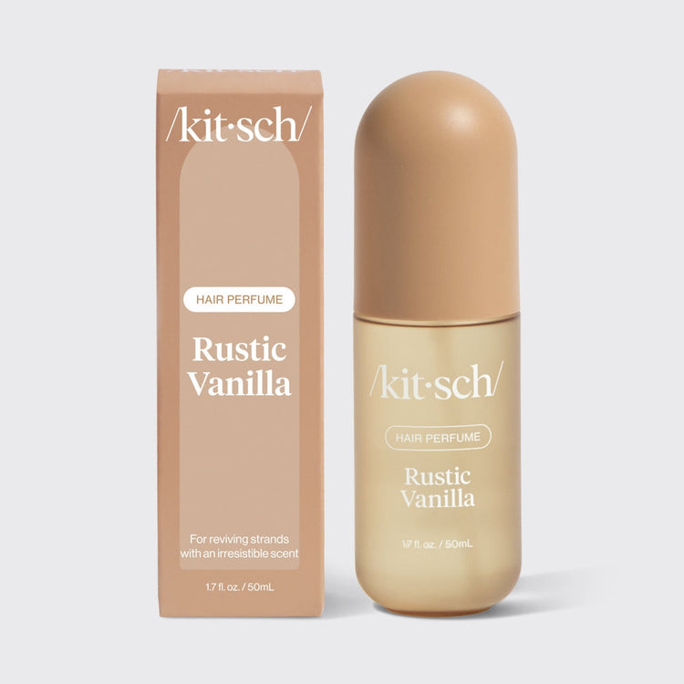 Bottle of Rustic Vanilla Hair Perfume with a pump dispenser